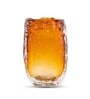 Amber Ice Glass Vase L