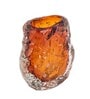 Amber Ice Glass Vase S