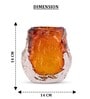 Amber Ice Glass Vase S
