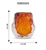 Amber Ice Glass Vase S