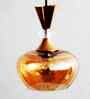 Amber Kachori Glass Pendant Light with Gold Finish