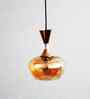 Amber Kachori Glass Pendant Light with Gold Finish