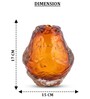 Amber Lava Glass Glass Vase