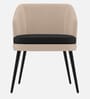 Amber Noir Dining Chair In Beige Colour