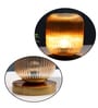 Amber Ribbed Glass Table Lamp