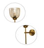 Amber Ribbed Glass Wall Sconce