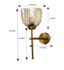 Amber Ribbed Glass Wall Sconce