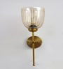 Amber Ribbed Glass Wall Sconce