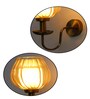 Amber Ribbed Tulip Glass Wall Light