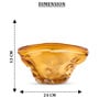 Amber Ripple Bowl Glass Vase