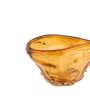 Amber Ripple Bowl Glass Vase