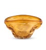 Amber Ripple Bowl Glass Vase