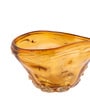 Amber Ripple Bowl Glass Vase