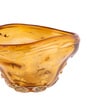 Amber Ripple Bowl Glass Vase