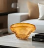 Amber Ripple Bowl Glass Vase