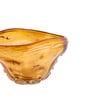 Amber Ripple Bowl Glass Vase