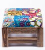 Amber Sheesham Wood Foot Stool in Multi Colour