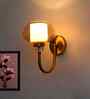 Amber Rounded Bowl Glass Wall Sconce