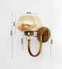 Amber Rounded Bowl Glass Wall Sconce