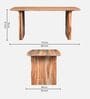 Amber 6 Seater Dining Table in Light Brown Colour