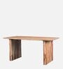 Amber 6 Seater Dining Table in Light Brown Colour