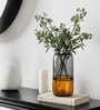 Amber Smoke Glass Vase