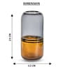 Amber Smoke Glass Vase