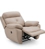 Lobstere Swivel Leatherette Recliner In Tan Colour