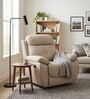 Lobstere Swivel Leatherette Recliner In Tan Colour