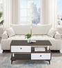 Ambra Coffee Table In Brown & White Finish with Drawers