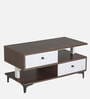 Ambra Coffee Table In Brown & White Finish with Drawers