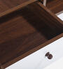 Ambra Coffee Table In Brown & White Finish with Drawers