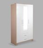 Ambra 3 Door Wardrobe in White Finish