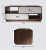 Ambra Coffee Table In Columbian Walnut & Cold White Finish