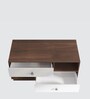 Ambra Coffee Table In Columbian Walnut & Cold White Finish