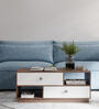 Ambra Coffee Table In Columbian Walnut & Cold White Finish