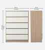Ambra Chest Of 5 Drawers With In Oak And White Finish