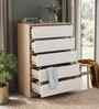 Ambra Chest Of 5 Drawers With In Oak And White Finish