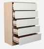 Ambra Chest Of 5 Drawers With In Oak And White Finish