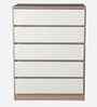 Ambra Chest Of 5 Drawers With In Oak And White Finish
