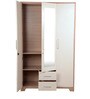 Ambra 3 Door Wardrobe in White Finish