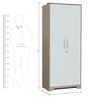 Ambra 2 Door Wardrobe in White & Larch Finish