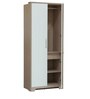 Ambra 2 Door Wardrobe in White & Larch Finish
