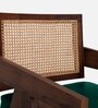 Ambro Sheesham Wood Arm Chair In Green Color