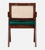 Ambro Sheesham Wood Arm Chair In Green Color