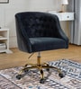 Ambulant Cocoon Velvet Guest Chairs In Black Colour