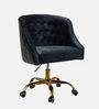 Ambulant Cocoon Velvet Guest Chairs In Black Colour
