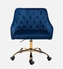 Ambulant Cocoon Velvet Guest Chairs In Blue  Colour