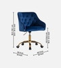 Ambulant Cocoon Velvet Guest Chairs In Blue  Colour
