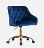 Ambulant Cocoon Velvet Guest Chairs In Blue  Colour